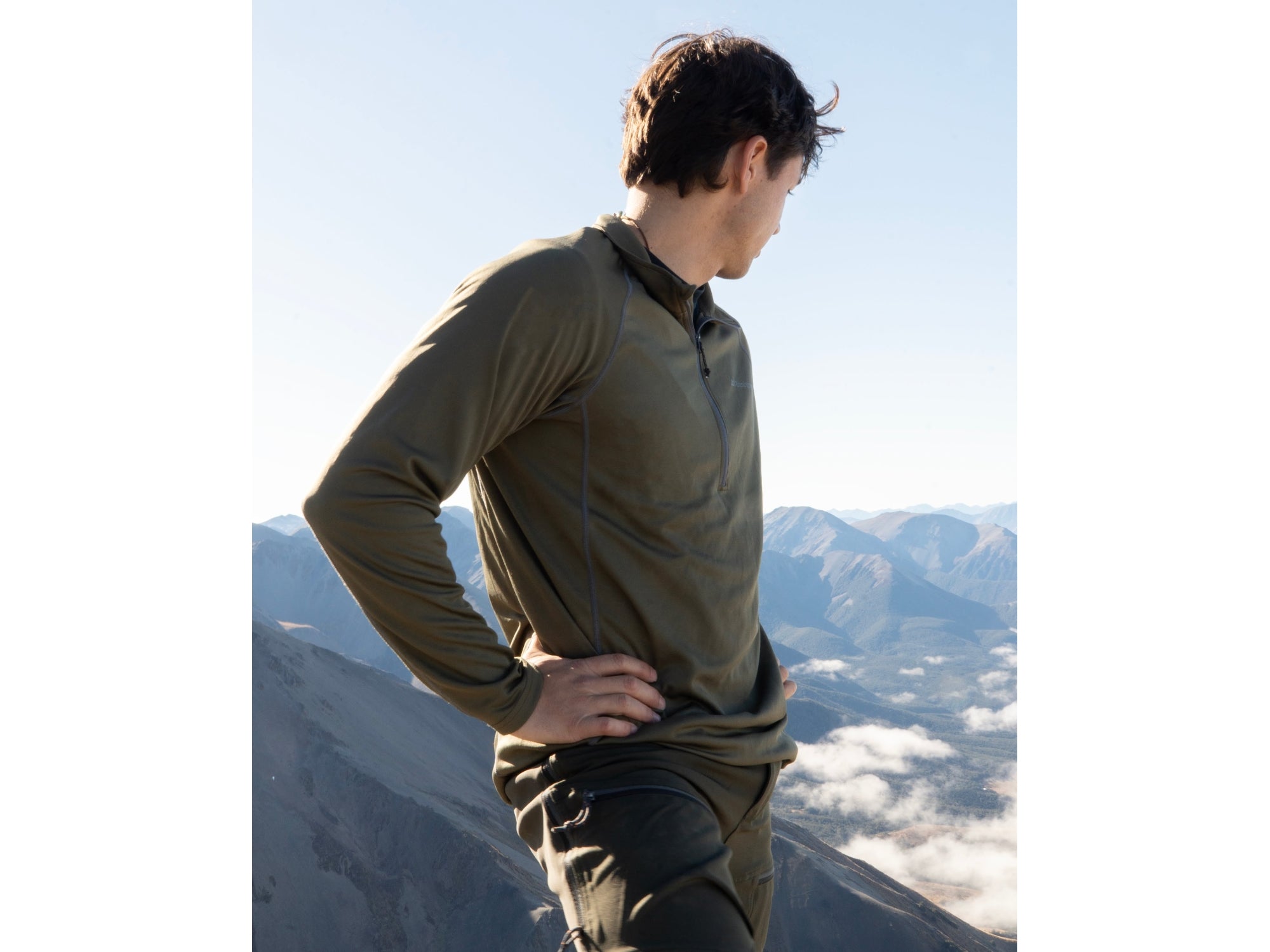 Manitoba Pursuit V2 Unisex Long Sleeve Base Layer Top | Olive