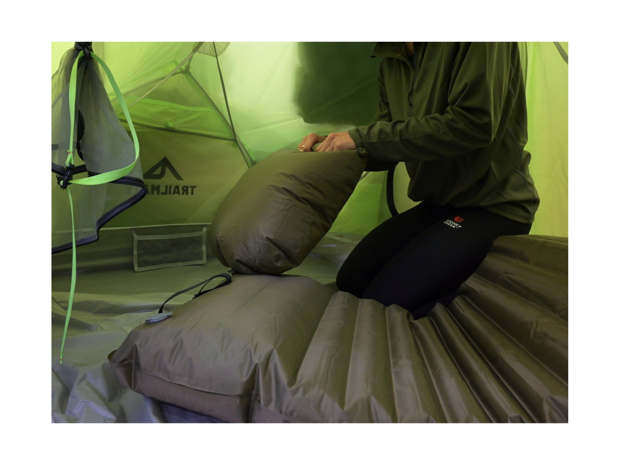 Trailmate Insulux Sleeping Mat Olive R-Value 5 With Pillow