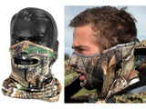 Stretch Fit Half Face Mask Forest Camo