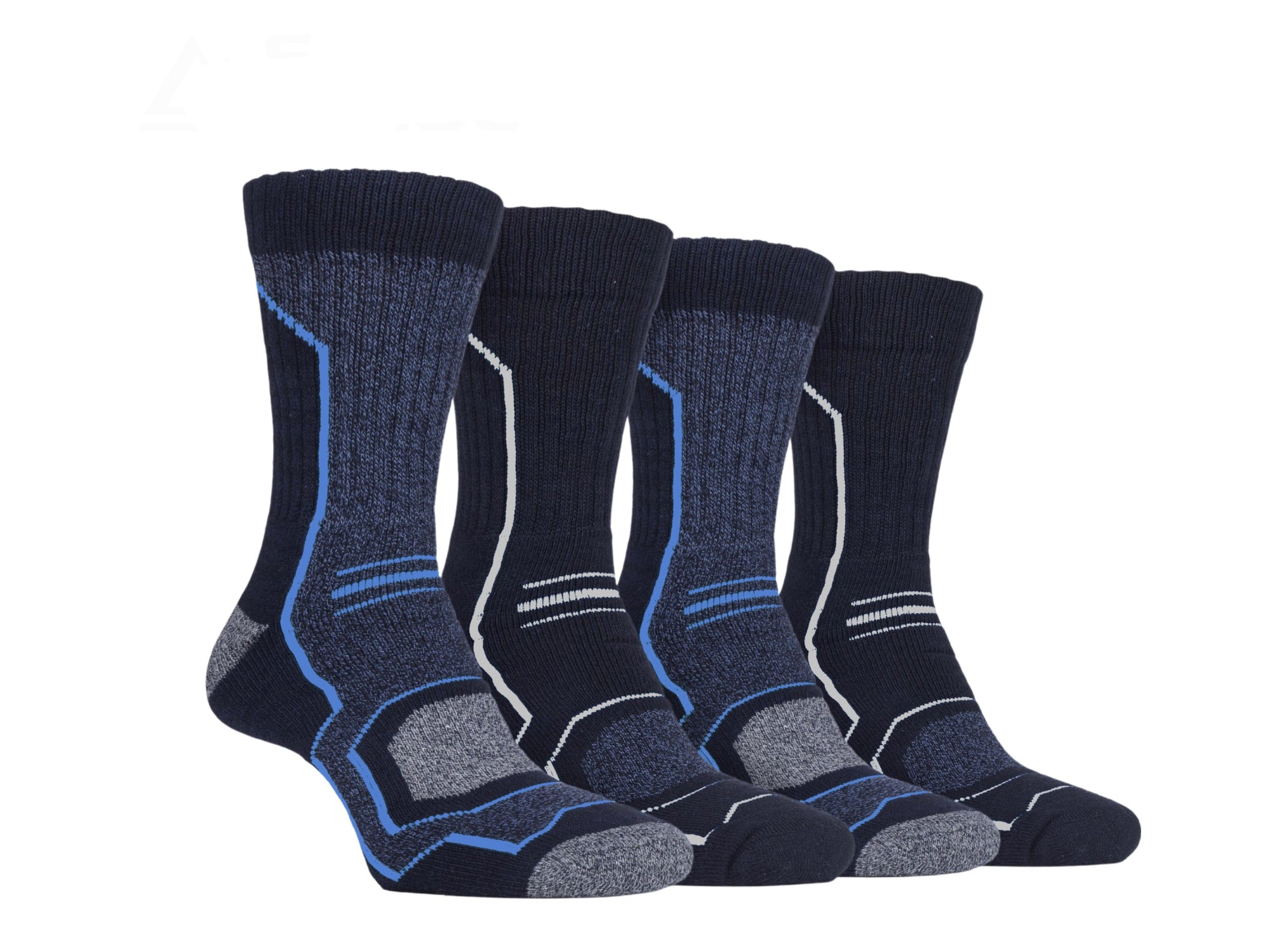Storm Bloc Mens Technical Boot Socks 6-11 | Blue 4 Pack