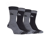 Storm Bloc Mens Performance Boot Socks 4 Pack | Grey Black