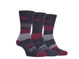 Storm Bloc Mens Striped Everyday Socks 3 Pack | Red