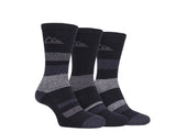 Storm Bloc Mens Striped Everyday Socks 3 Pack | Grey