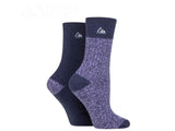 Storm Bloc Womens Super Soft Crew Socks 2 Pack | Purple