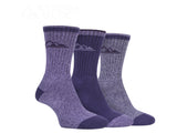 Storm Bloc Womens Marl Cushioned Boot Socks | Purple 3 Pack