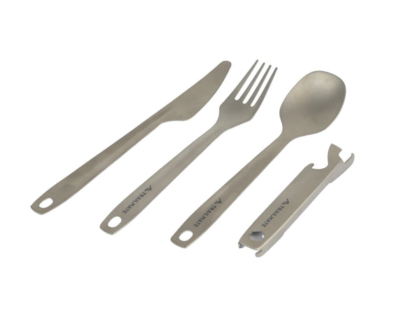 Trailmate Titanium Cutlery Set 4 Piece *50 Grams Weight!