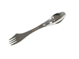 Stainless Steel Spork with Mini Serrated Knife