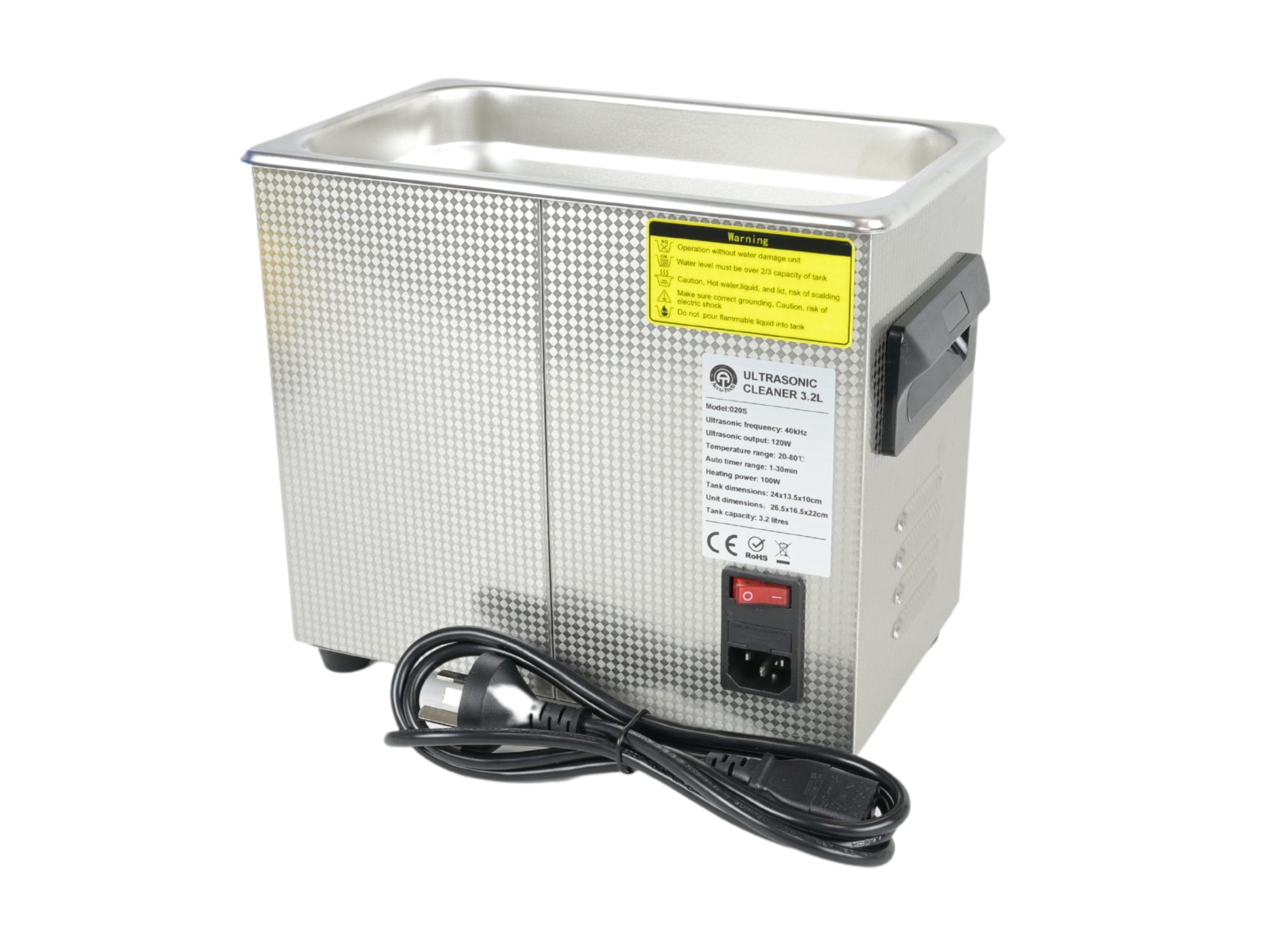 Accutech Ultrasonic Heated Cleaner 3.2L 120W Digital Unit