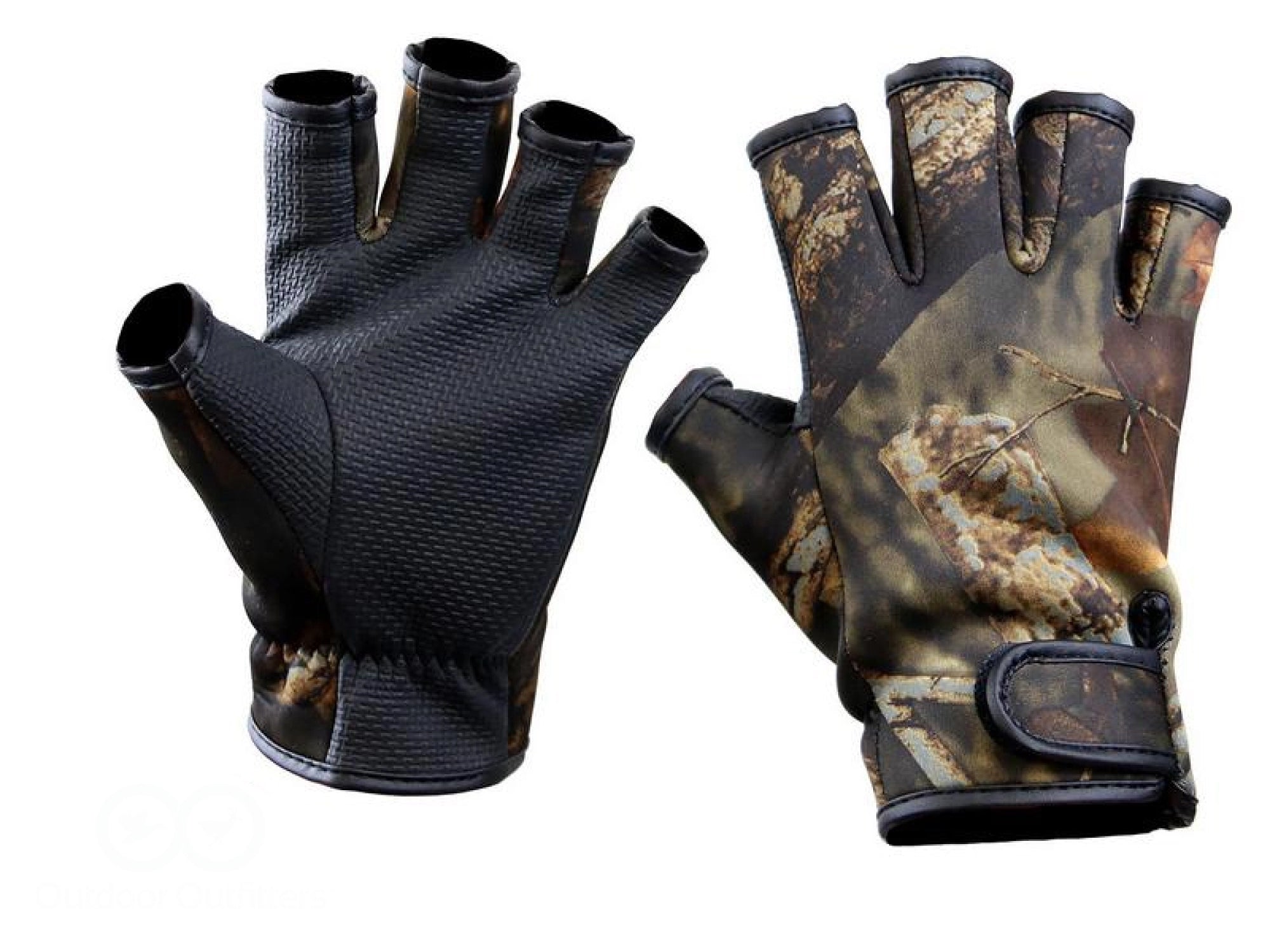 Outdoor Outfitters Fingerless Outdoor Gloves Camo - Unisex