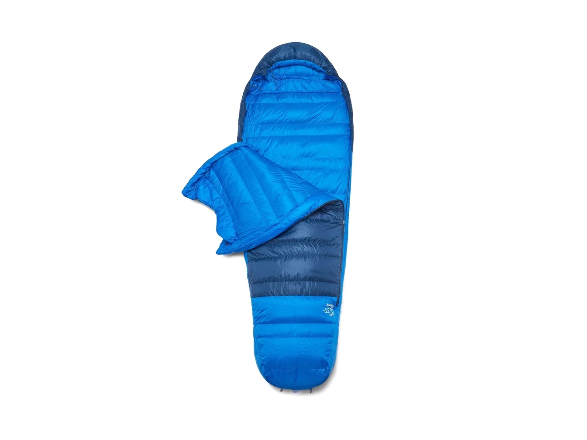 Rab Ascent Down Sleeping Bag -12C 650 Fill Left Zip - Blue