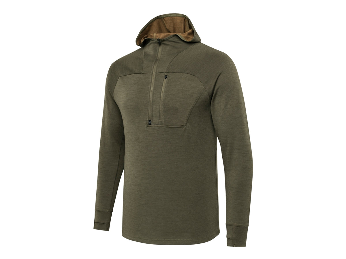Beretta Mens Apollo Merino Hoodie | Green Stone