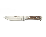 Steyr "Tradition" Hunting Knife with Red Stag Horn Grip & Sheath